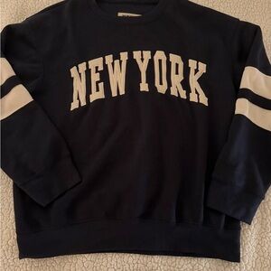 Men's Black Sweater with New York Print